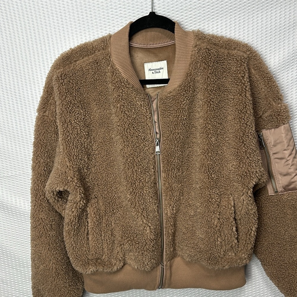 Nwt Abercrombie & Fitch Jacket Sherpa Faux Fur - image 5